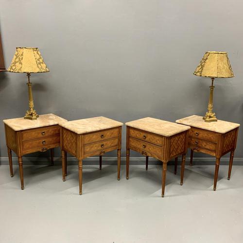 Set of 4 French Marble Top Side Tables (1 of 11) Set of 4 French Marble Top Side Tables (1 of 11)