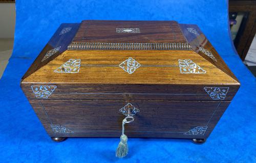 William IV Rosewood Jewellery Box with Inlays (1 of 12)