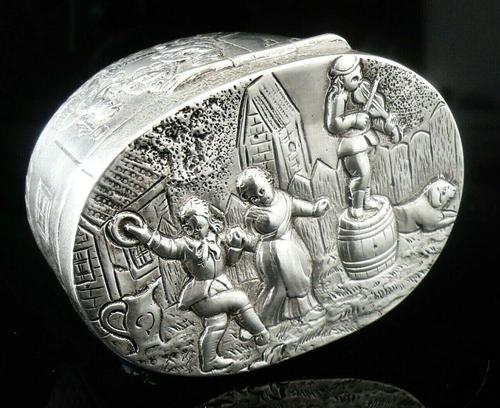 Decorative Sterling Silver Antique Snuff Box - Chester 1904, Maurice Freeman (1 of 10) Decorative Sterling Silver Antique Snuff Box - Chester 1904, Maurice Freeman (1 of 10)