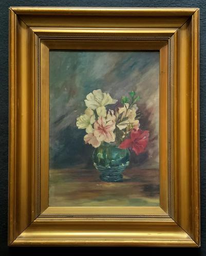 Early 20th Century Antique Still Life of Flowers in a vase Oil On Canvas Painting 1913 (1 of 13) Early 20th Century Antique Still Life of Flowers in a vase Oil On Canvas Painting 1913 (1 of 13)