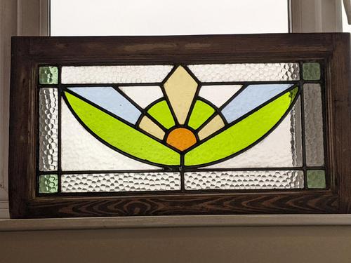 Beautiful Art Deco Stained Glass Panel k La3907 Loveantiques Com