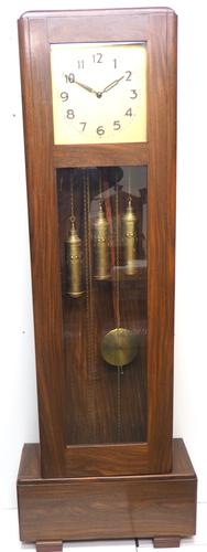 English Art Deco Longcase Clock Musical 8 Day Westminster Chime Grandfather Clock (1 of 12) English Art Deco Longcase Clock Musical 8 Day Westminster Chime Grandfather Clock (1 of 12)