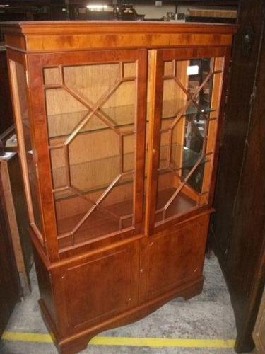 Glazed Display Cabinet on Double Cupboard (1 of 3)