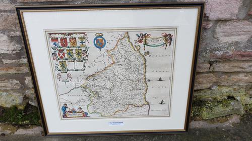 Johann Blaeu Map of Northumberland 1648 (1 of 6)