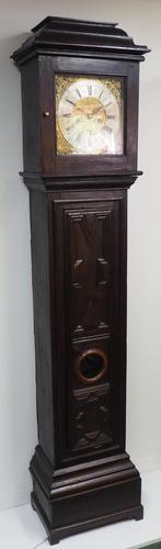 18th Century English Longcase Clock in Oak Case Silver Brass Dial Signed John Taylor (1 of 6) 18th Century English Longcase Clock in Oak Case Silver Brass Dial Signed John Taylor (1 of 6)