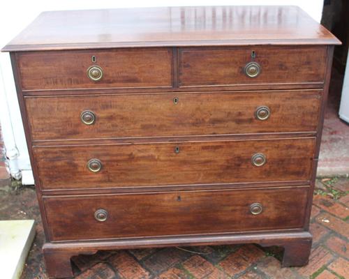 1900's Mahogany Chest Drawers with Inlay on Bracket Feet (1 of 4) 1900's Mahogany Chest Drawers with Inlay on Bracket Feet (1 of 4)