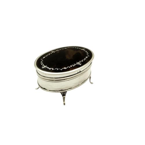 Antique Sterling Silver & Tortoiseshell Trinket Box 1921 (1 of 9) Antique Sterling Silver & Tortoiseshell Trinket Box 1921 (1 of 9)