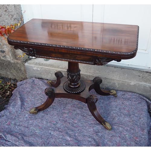 Classical Regency Rosewood Card Table (1 of 9) Classical Regency Rosewood Card Table (1 of 9)