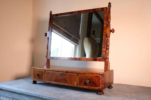 19th Century Mahogany Dressing Table Mirror with Three Drawers (1 of 21)