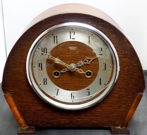 Fine Oak 8 Day Striking Mantel Clock by Smiths Enfield (1 of 8)