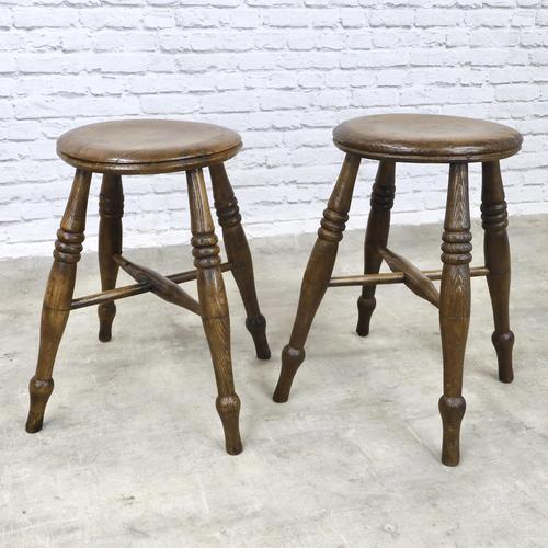 Pair of Antique Tavern Stools (1 of 5)