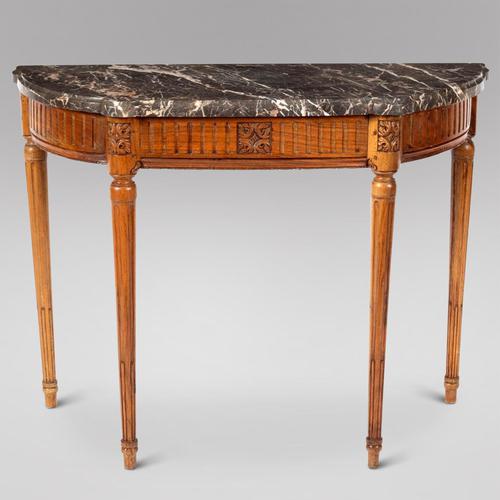 A Louis XV1 Provincial Walnut Console Table (1 of 3)