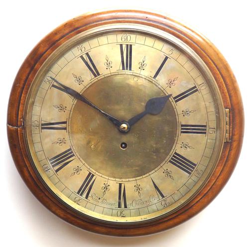 English Dial Wall Clock Rare Station Public Fusee Dial Wall Clock by Sam Aldworth at Childrey Berkshire (1 of 12)