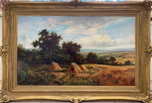 'Harvest time' Victorian Painting by John James Wilson c.1855 (1 of 1)