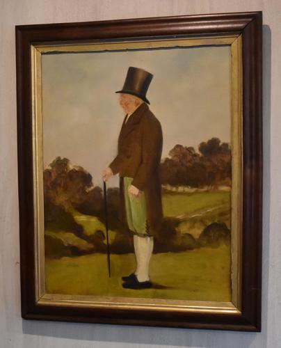 English Naive Oil Painting of Gentleman (1 of 6) English Naive Oil Painting of Gentleman (1 of 6)