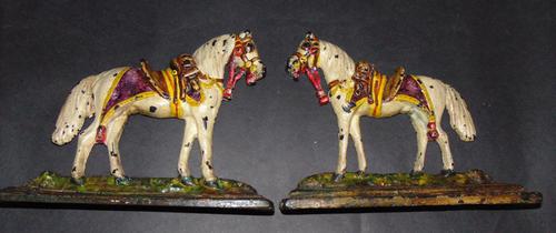 Pair of Victorian Cast Iron Horse Ornaments (1 of 6) Pair of Victorian Cast Iron Horse Ornaments (1 of 6)