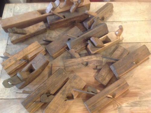 13 Various Beech Wood French Vintage Antique Wood working routing planes (1 of 6)