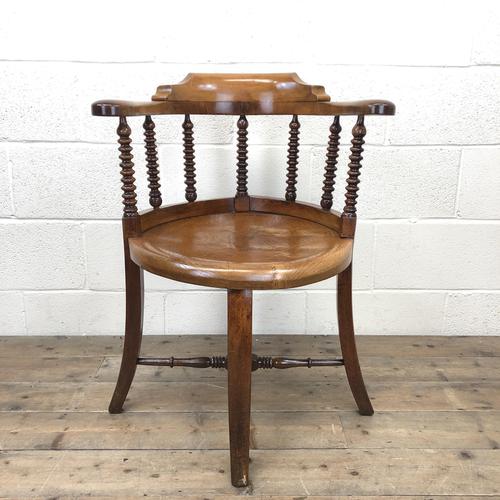 Antique Captain Style Elm Armchair (1 of 12)