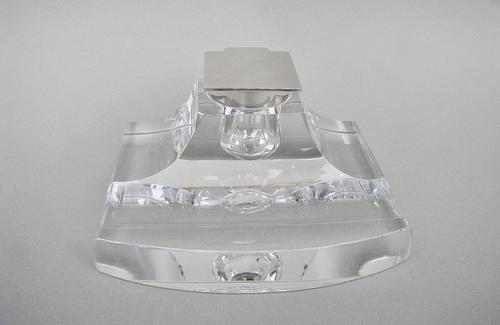 Stunning Silver Mounted Glass Inkwell by John Grinsell & Sons, Birmingham 1913 (1 of 10)