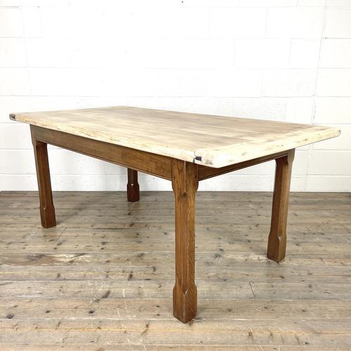 Antique Oak Scrub Top Kitchen Table (1 of 11)