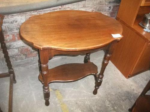 Two Tier Mahogany Window Table (1 of 2)