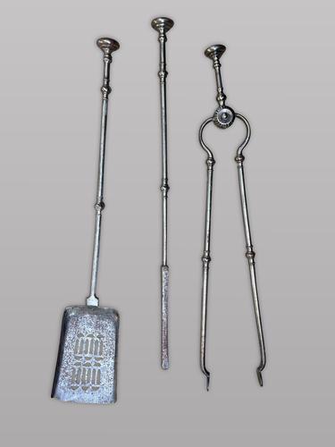 A Pair of 19th Century Steel Fire Irons (1 of 2) A Pair of 19th Century Steel Fire Irons (1 of 2)