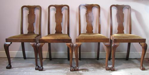 Set of four Queen Anne style mahogany dining chairs (1 of 6) Set of four Queen Anne style mahogany dining chairs (1 of 6)