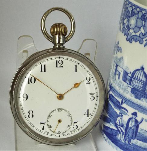 1920s Swiss stem winding pocket watch. (1 of 5) 1920s Swiss stem winding pocket watch. (1 of 5)