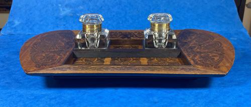 William IV Satinwood & Rosewood Inkstand (1 of 12)