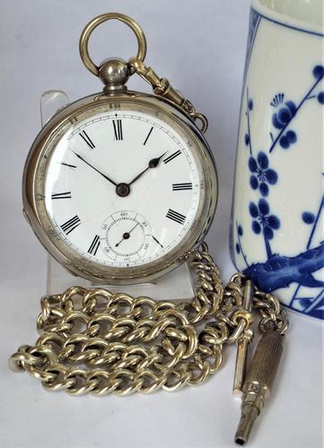 Vintage 1920s Swiss pocket watch & chain. (1 of 5) Vintage 1920s Swiss pocket watch & chain. (1 of 5)