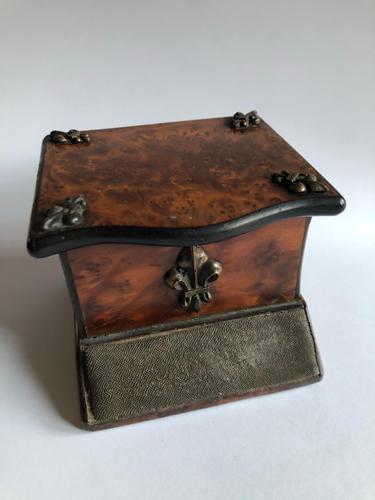 Antique Walnut Veneer Vesta Box with Striker (1 of 8)