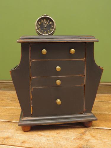 Small Black Painted Chest with Cupboard and Magazine Racks, Sofa Table (1 of 15) Small Black Painted Chest with Cupboard and Magazine Racks, Sofa Table (1 of 15)