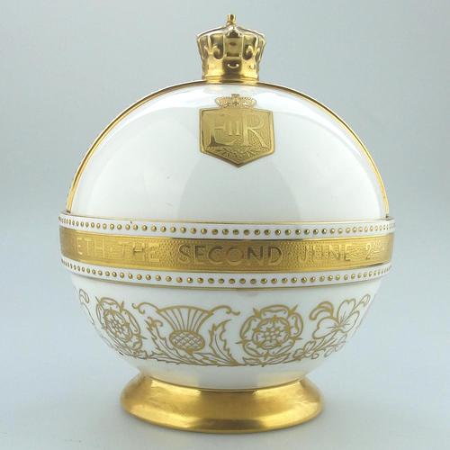 John Wadsworth : Limited Edition 1/600 Minton Orb Commemorate the Crowning of Qeii 1953 (1 of 9)