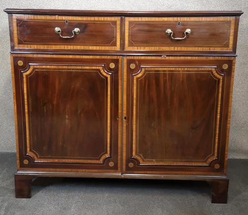 Georgian Inlaid Mahogany Linen Press / Wardrobe (1 of 10)