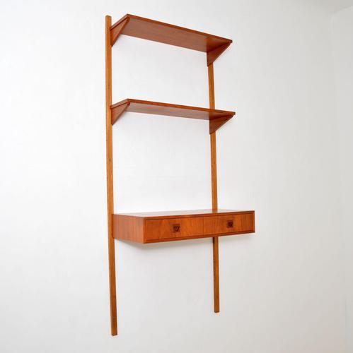 Danish Teak Vintage PS Wall System Bookcase Desk (1 of 9)