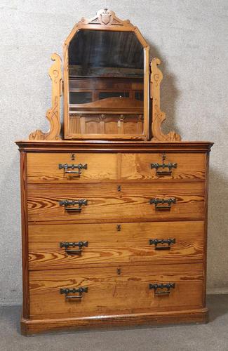 Large 19th Century Pitch Pine Dressing Table (1 of 12) Large 19th Century Pitch Pine Dressing Table (1 of 12)