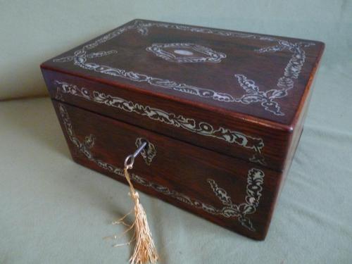 Inlaid Rosewood Jewellery Box c.1845 (1 of 10)