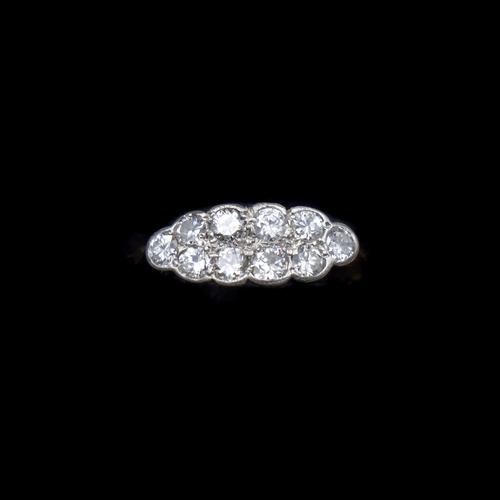 Antique Old Cut Diamond 10 Stone Double Row 18k 18ct Yellow Gold Ring (1 of 9) Antique Old Cut Diamond 10 Stone Double Row 18k 18ct Yellow Gold Ring (1 of 9)