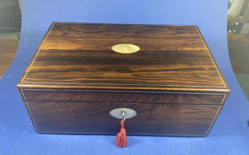 William IV Pewter Inlaid Rosewood Box (1 of 18)