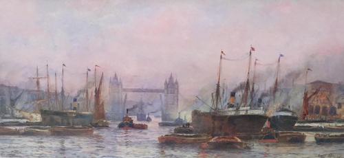 Frederick William Scarbrough Watercolour ‘the Pool of London And Tower Bridge’ (1 of 2) Frederick William Scarbrough Watercolour ‘the Pool of London And Tower Bridge’ (1 of 2)