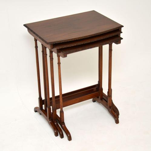 Antique Edwardian Mahogany Nest of  Tables (1 of 11)