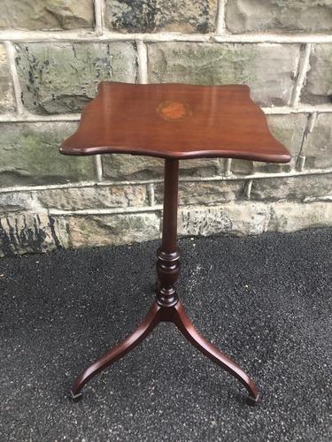 Antique Inlaid Mahogany Tripod Wine Table (1 of 6)