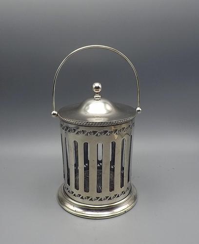 Antique English Silver Plate & Cut Glass Biscuit Barrel / Ice Bucket (1 of 6) Antique English Silver Plate & Cut Glass Biscuit Barrel / Ice Bucket (1 of 6)