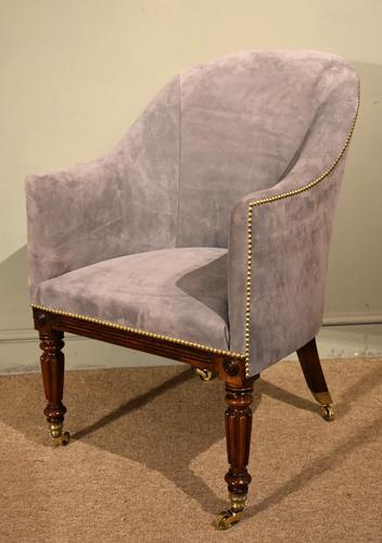Regency Rosewood Tub Armchair Reupholstered (1 of 8) Regency Rosewood Tub Armchair Reupholstered (1 of 8)