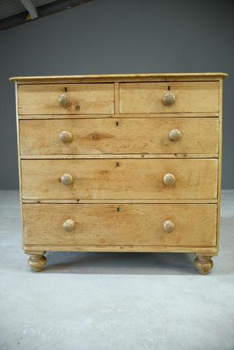 Antique Pine Chest of Drawers (1 of 7)