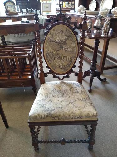 Victorian Carved Barley Twist Chair (1 of 7)