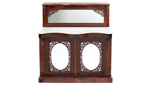 Early Victorian Rosewood marble top chiffonier, (1 of 7)