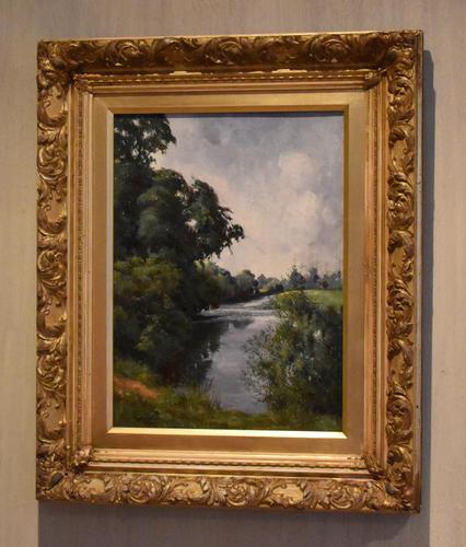 View of the Trent, oil painting by Percy Robinson (1 of 8)