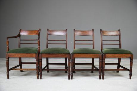 4 Antique Georgian Mahogany Dining Chairs (1 of 12)