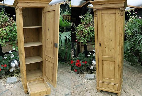 Gorgeous Old Stripped Pine Cupboard / Cabinet / Wardrobe - Hall / Linen / Larder (1 of 11)